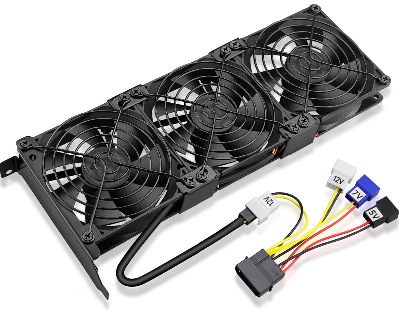 GDSTIME Graphic Card Fans, PCI Slot 3 x 90mm 92mm Fans, Graphics Card Cooler, Video Card VGA Cooler - Image 1